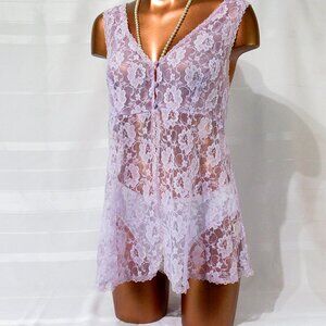 Vintage Delicates Flyaway Lacy Babydoll L